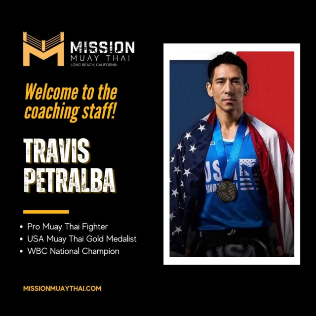 We are excited to welcome student/fighter, USA Gold Medalist, and WBC National Champion Travis “Tornado” Petralba to our coaching staff! 

As most of our students know, Travis is very passionate about the sport of Muay Thai and more importantly, he’s always motivated toward creating a strong pathway for other fighters to learn and grow the sport the right way. 

Travis will be teaching and leading classes on Wednesday evenings (6 pm/7pm) alongside @kru.jace, and we’re looking forward to watching his coach/trainer skills grow as we build our #LBC community of Muay Thai enthusiasts! 

Show some love and support for Travis as he takes on this chapter while competing professionally - we’ll see you all in class 🙏🏽