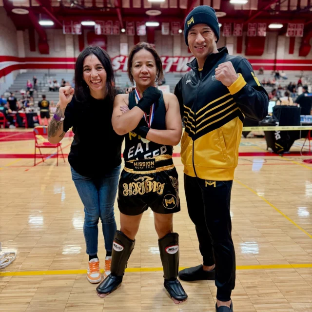 Carolyn, aka “Carosene,” performed beautifully and poised for her first fight @muaythaidevelopmentleague in San Diego! 

Caro was one of our very first students at our academy since our initial grand opening in 2020. At 52 years old and with a surgically repaired neck, she fought at a high level and exemplified fantastic Muay Thai! 

We’re all so proud of you Carosene! Congratulations on a beautiful fight💥