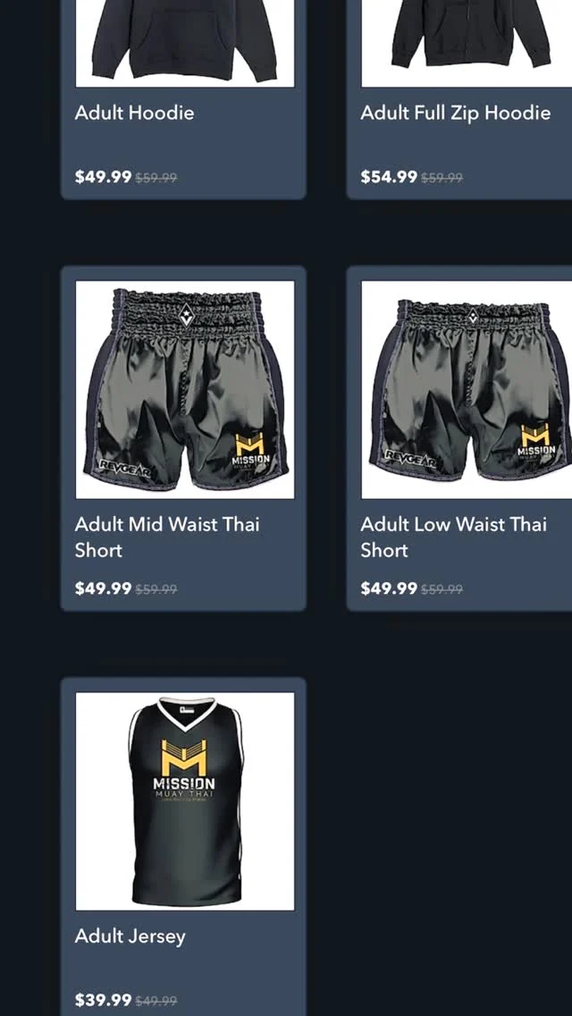 MISSION ACADEMY APPAREL IS LIVE! 

Our Mission Muay Thai Academy online shop is in full motion! Get your exclusive Mission training apparel - built for the gym, the grind, and the lifestyle.

✔️ Train in it. Represent in it.
✔️ All standard & required Mission apparel and gear now available online
✔️ Samples available at the academy so you can try on and order the perfect fit
✔️ Additional Mission lifestyle merchandise available in-house

Everything you need, now at your fingertips.
(Online Shop Link in our bio)