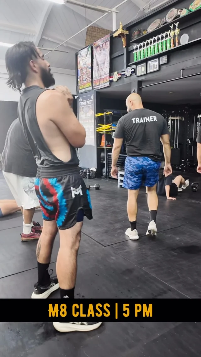M8 with Coach Jimmy! 

One of our most popular weekly Strength & Conditioning classes for a reason. If you know Jimmy, there are zero shortcuts! Everyone shows up with the same team goal — move better, get stronger, improve conditioning, and become a better/healthier athlete.

Strength. Mobility. Agility. Conditioning. Built to complement your Muay Thai training and keep you progressing.